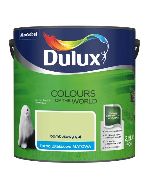 Zdjęcie: Farba do wnętrz Kolory Świata 2,5 L bambusowy gaj DULUX