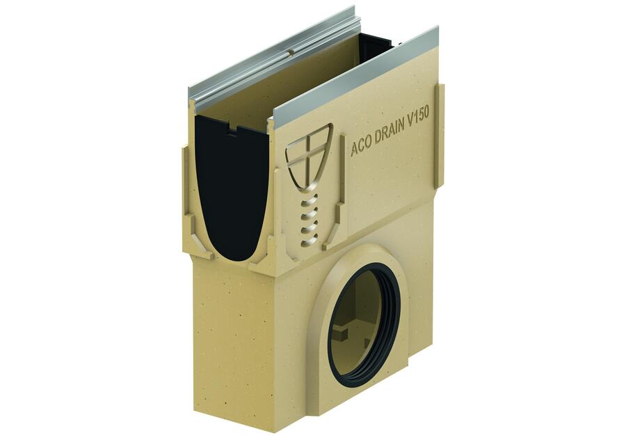 Zdjęcie: Skrzynka odpływowa z polimerobetonu fi 200 krawędzie ze stali ocynkowanej Mulitline V150 ACO