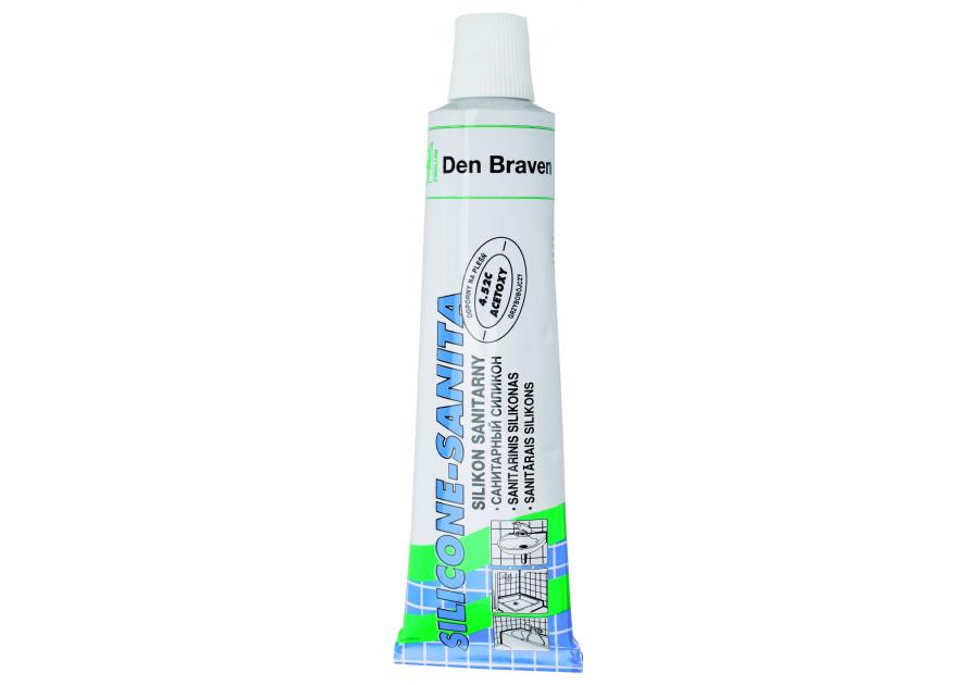 Zdjęcie: Silikon sanitarny Silicone-Sanitary biały 80 ml DEN BRAVEN