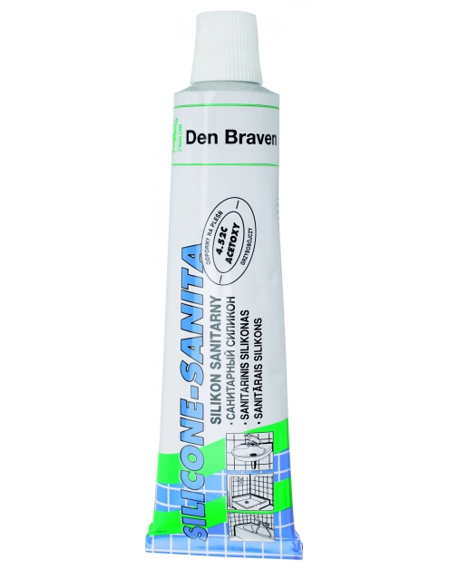 Zdjęcie: Silikon sanitarny Silicone-Sanitary biały 80 ml DEN BRAVEN