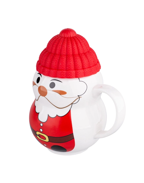 Zdjęcie: Kubek zimowy 380 ml z silikonową czapeczką Mikołaj ALTOM DESIGN