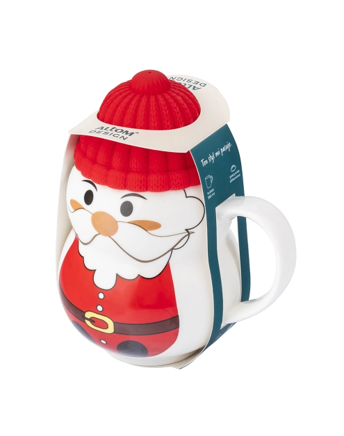 Zdjęcie: Kubek zimowy 380 ml z silikonową czapeczką Mikołaj ALTOM DESIGN