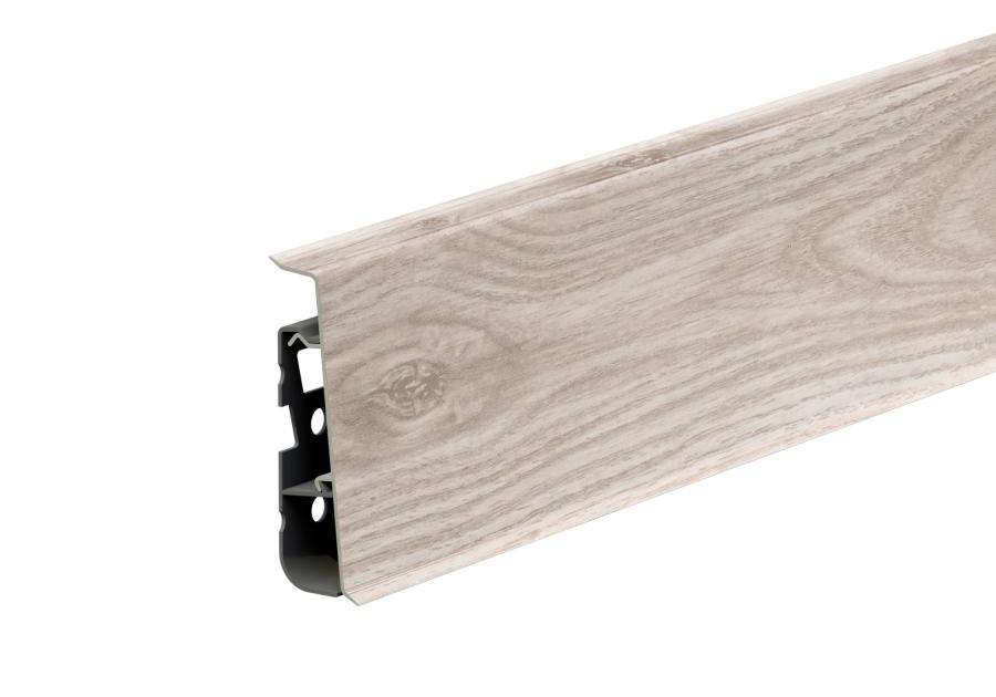 Zdjęcie: Listwa przypodłogowa Hi-Line Prestige PVC mat 75 mm 2,5 m Dąb Belfast CEZAR