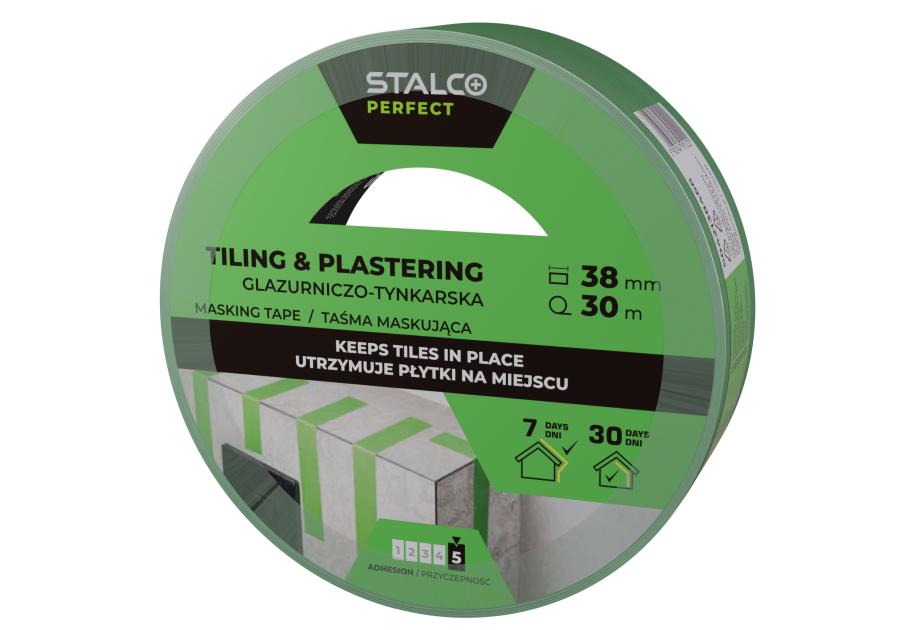 Zdjęcie: Taśma maskująca glazurniczo-tynkarska 38 mm x 30 m PERFECT