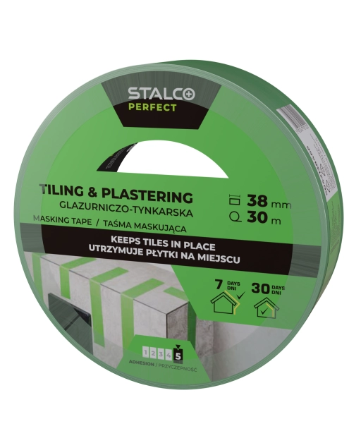 Zdjęcie: Taśma maskująca glazurniczo-tynkarska 38 mm x 30 m PERFECT