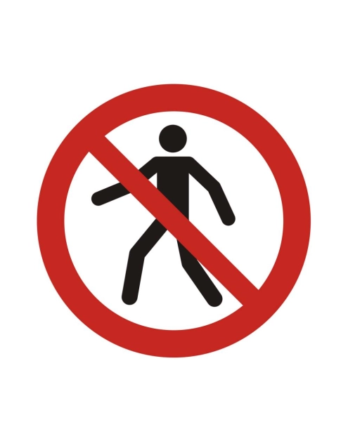 Zdjęcie: Oznaczenie "Zakaz przejścia" 15x15 cm METRO