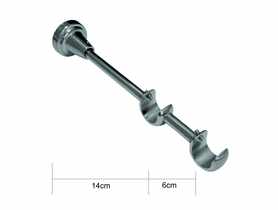 Wspornik podwójny 19 mm nikiel GARDINIA