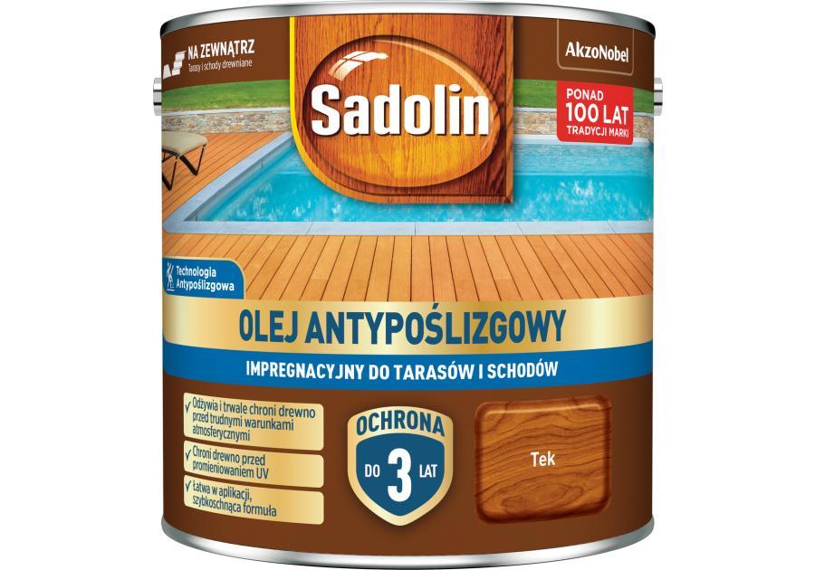 Zdjęcie: Olej antypoślizgowy impregnacyjny Tek 2,5L SADOLIN