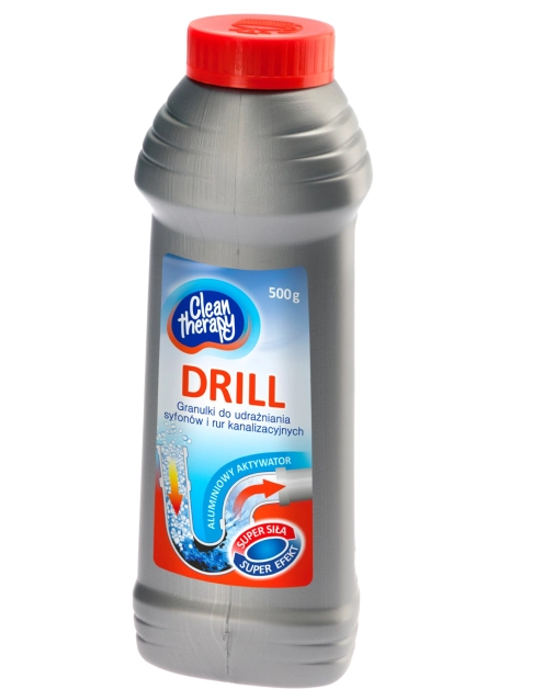 Zdjęcie: Granulat do udrażniania rur kanalizacyjnych i syfonów 500 g Drill CLEAN THERAPY