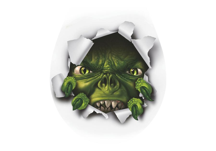 Zdjęcie: Naklejka 3D na deskę sedesową Monster STINNEA