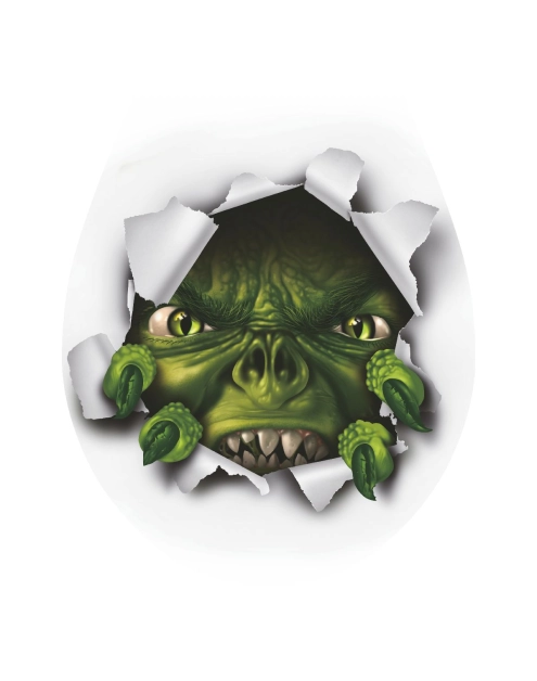 Zdjęcie: Naklejka 3D na deskę sedesową Monster STINNEA