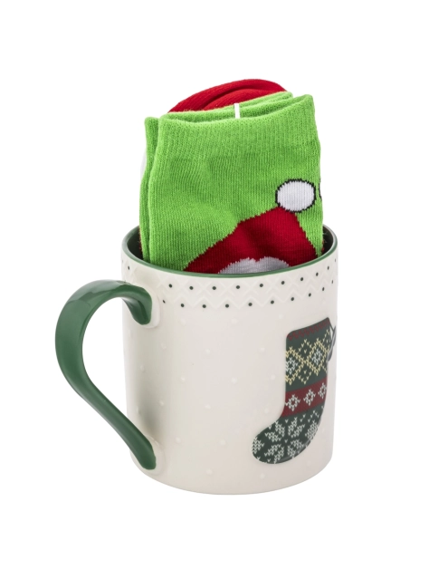 Zdjęcie: Zestaw kubek świąteczny 500 ml zielony ze skarpetkami ALTOM DESIGN