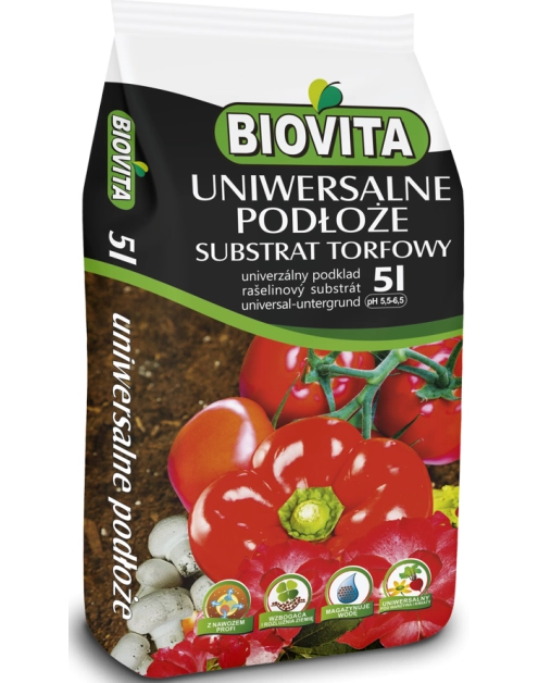 Zdjęcie: Uniwersalne podłoże substrat torfowy 5 L BIOVITA