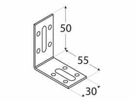 Kątownik z regulacją dwustronny 5x5,5x3 cm KRD1 DMX