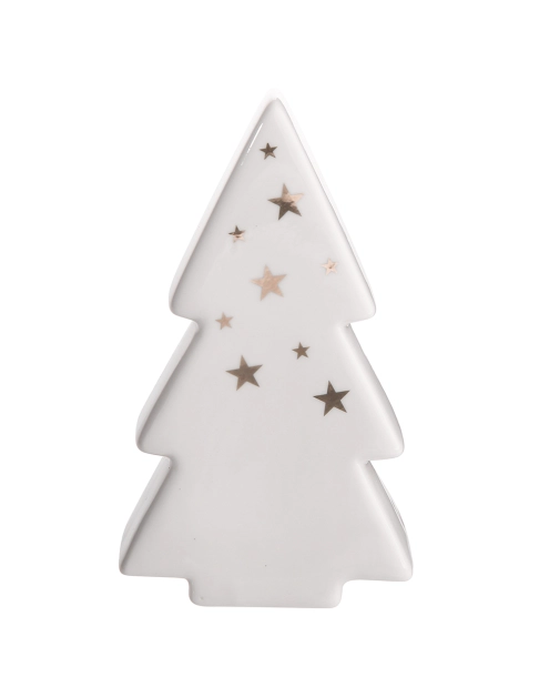 Zdjęcie: Figurka porcelanowa Choinka biała ze złotymi gwiazdkami 8x4x13,5 cm ALTOMDESIGN