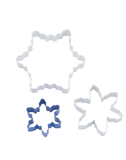 Zdjęcie: Komplet 3 wykrawaczy nierdzewnych Śnieżynka 6x2; 9,5x2; 12x2 cm ALTOMDESIGN