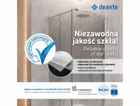 Kabina prysznicowa Funkia Evo półokrągła 90x90 cm DEANTE