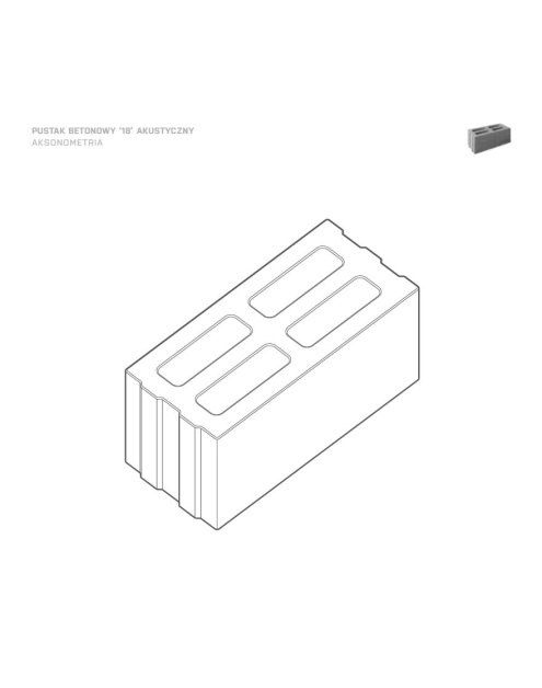 Zdjęcie: Pustak betonowy „18” akustyczny BETARD