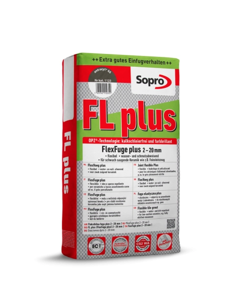 Zdjęcie: Fuga elastyczna FL Plus antracyt 15 kg SOPRO