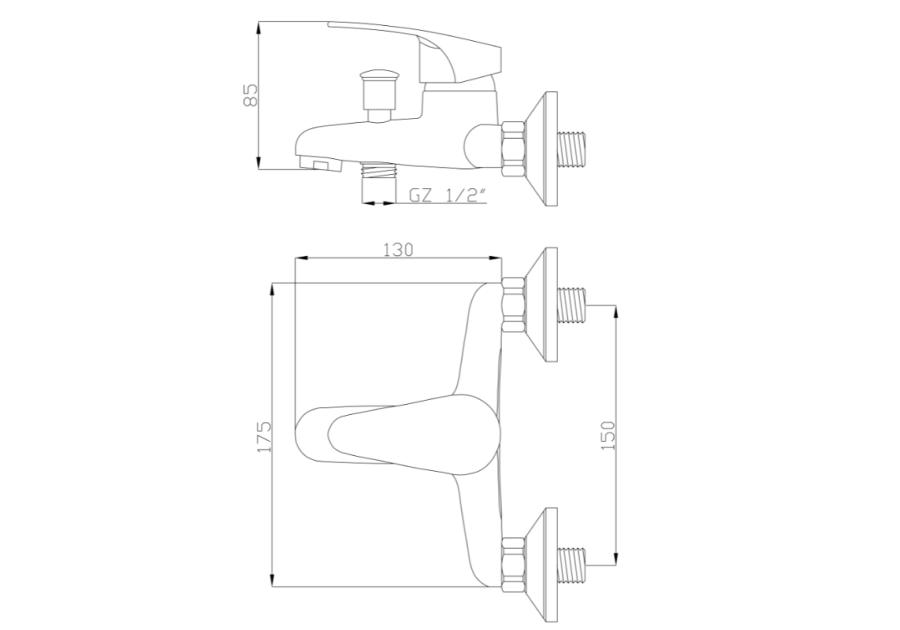 Zdjęcie: Bateria wannowa Ava New INVENA