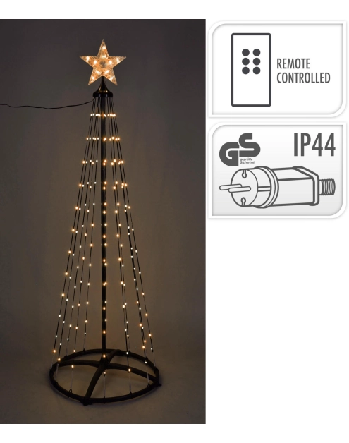 Zdjęcie: Choinka 154 led 150 cm ciepły biały KOOPMAN