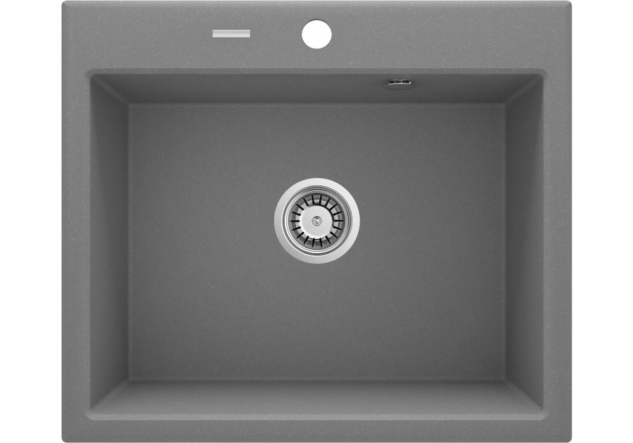 Zdjęcie: Zlewozmywak Andante szary metalik granit 1K 600x520x210, space saver DEANTE