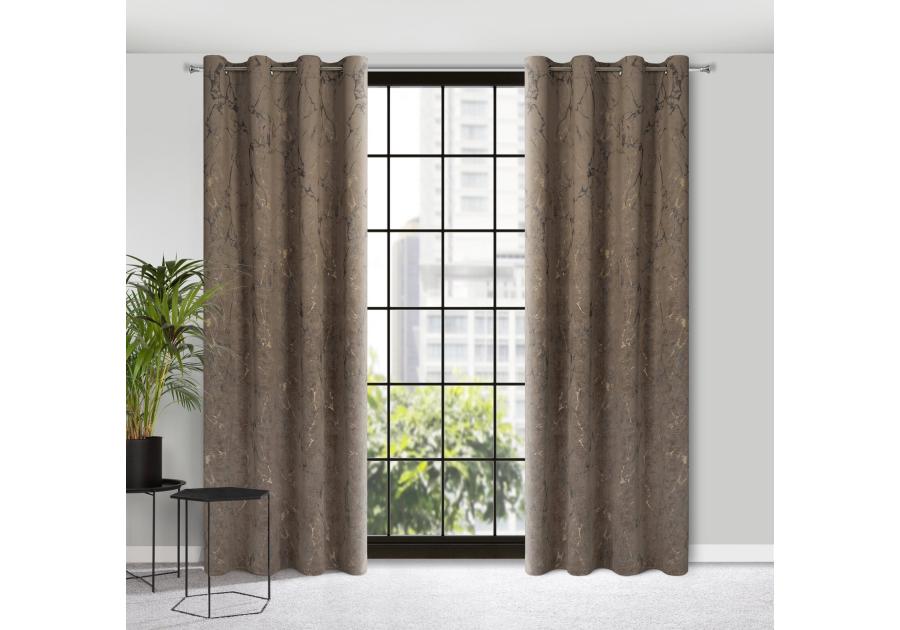 Zdjęcie: Zasłona gotowa Wera 140 x 250 cm brązowy EUROFIRANY