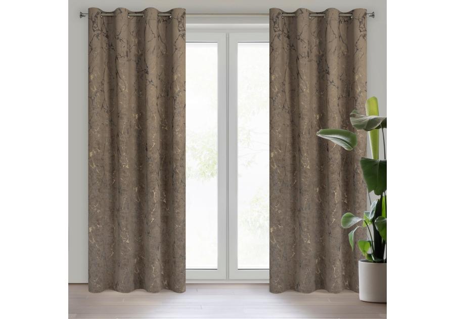 Zdjęcie: Zasłona gotowa Wera 140 x 250 cm brązowy EUROFIRANY