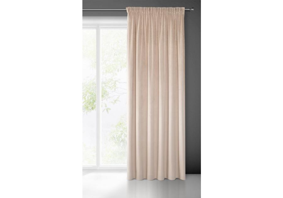 Zdjęcie: Zasłona gotowa Aurora na taśmie 140x270 cm beżowy EUROFIRANY