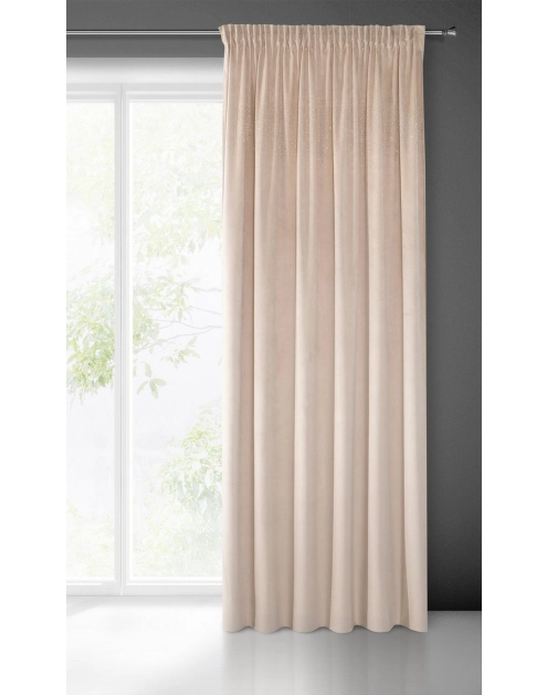 Zdjęcie: Zasłona gotowa Aurora na taśmie 140x270 cm beżowy EUROFIRANY