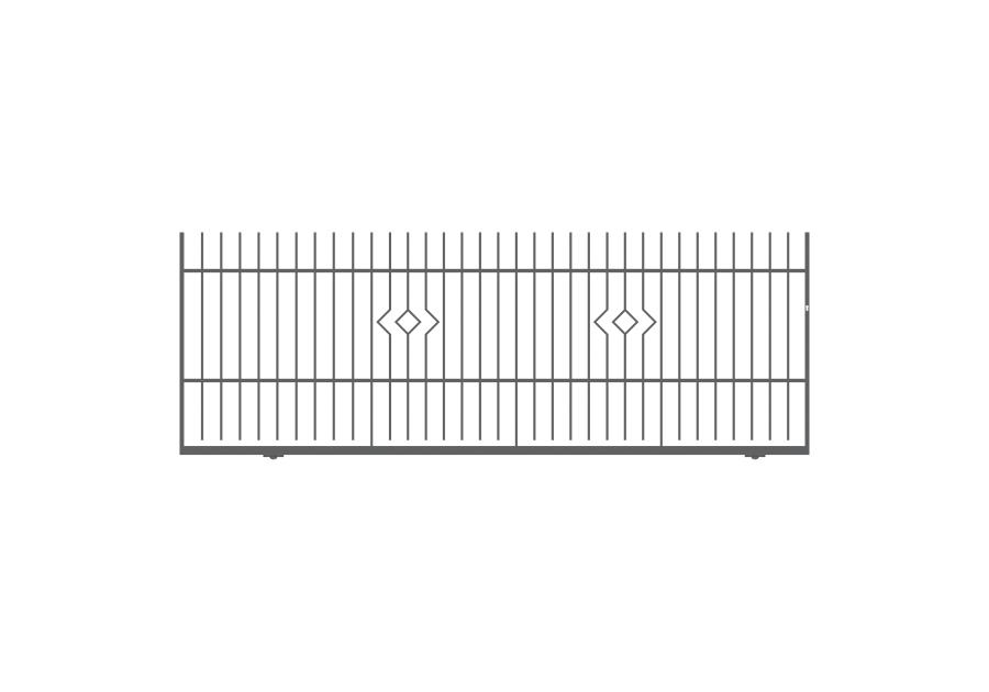 Zdjęcie: Brama przesuwna bez przeciwwagi Nikola 2, 4x1,5 m stal ocynk+ral7016 struktura lewa POLBRAM