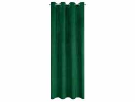 Zasłona Victoria 140x250 cm ciemnozielona na przelotkach EUROFIRANY
