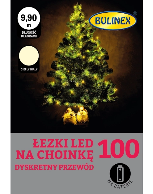Zdjęcie: Lampki choinkowe LED łezki 100 lampek - 9,9 m ciepły biały BULINEX