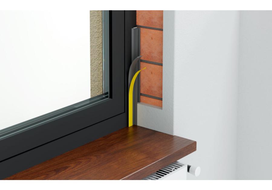 Zdjęcie: Listwa PVC BP12 L250 9/6 szary jasny przyokienna, dylatacyjna, tynkarska z uszczelką BELLA PLAST