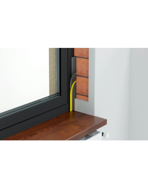 Zdjęcie: Listwa PVC BP12 L250 9/6 szary jasny przyokienna, dylatacyjna, tynkarska z uszczelką BELLA PLAST