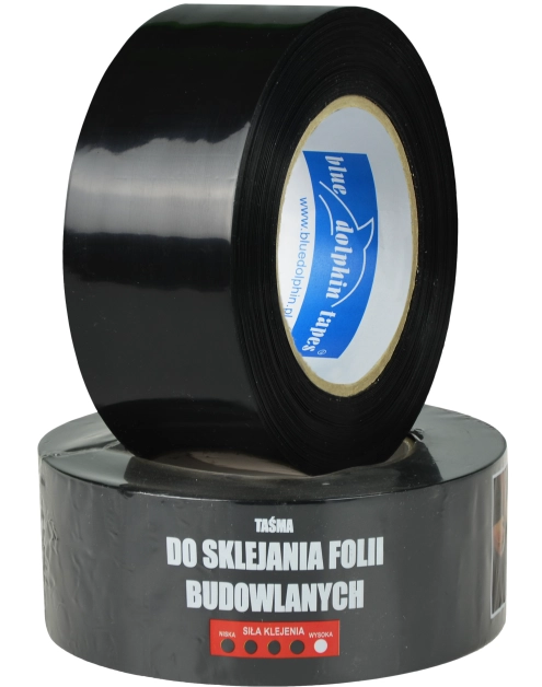 Zdjęcie: Taśma do folii budowlanych 50 mm - 50 m czarna TASMYBDT BLUEDOLPHIN