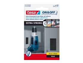 Rzep montażowy Strong 10 cm - 5 cm, czarny TESA
