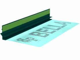 Listwa PVC BP13 Mini U L300 6/3 antracyt, z siatką i z uszczelką BELLA PLAST