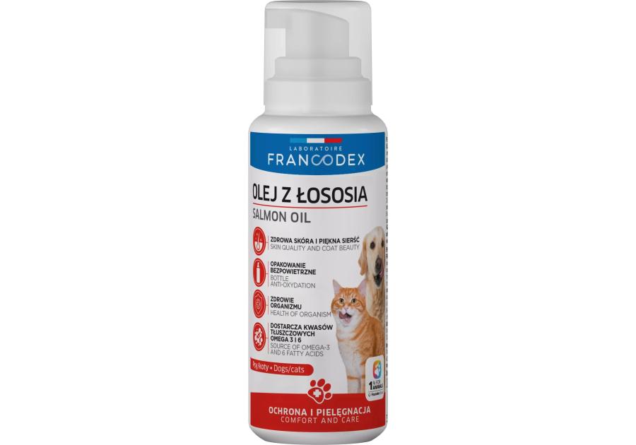 Zdjęcie: Olej z łososia dla psów i kotów 200 ml FRANCODEX