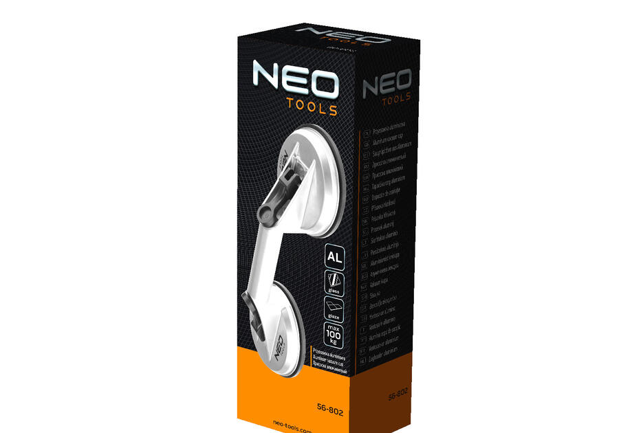 Zdjęcie: Przyssawka do szyb aluminiowa, podwójna, 100 kg NEO