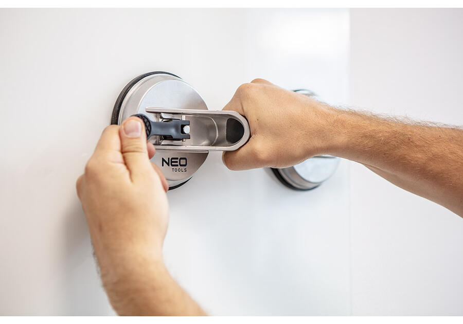 Zdjęcie: Przyssawka do szyb aluminiowa, podwójna, 100 kg NEO