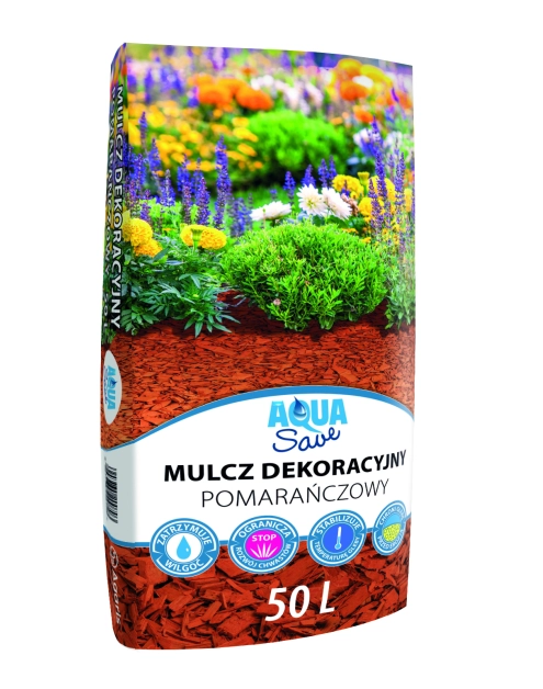 Zdjęcie: Mulcz dekoracyjny pomarańczowy Aqua Save 50 L AGARIS