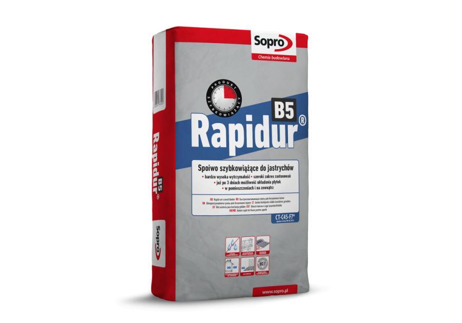 Zdjęcie: Spoiwo szybkowiążące do jastrychów Rapidur B5 25 kg SOPRO