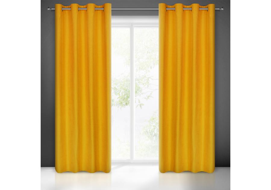 Zdjęcie: Zasłona gotowa Ada 140x250 cm musztardowy EUROFIRANY