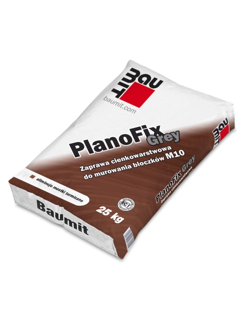 Zdjęcie: Zaprawa cienkowarstwowa biała - Klasa M10 Baumit PlanoFix Grey 25 kg BAUMIT