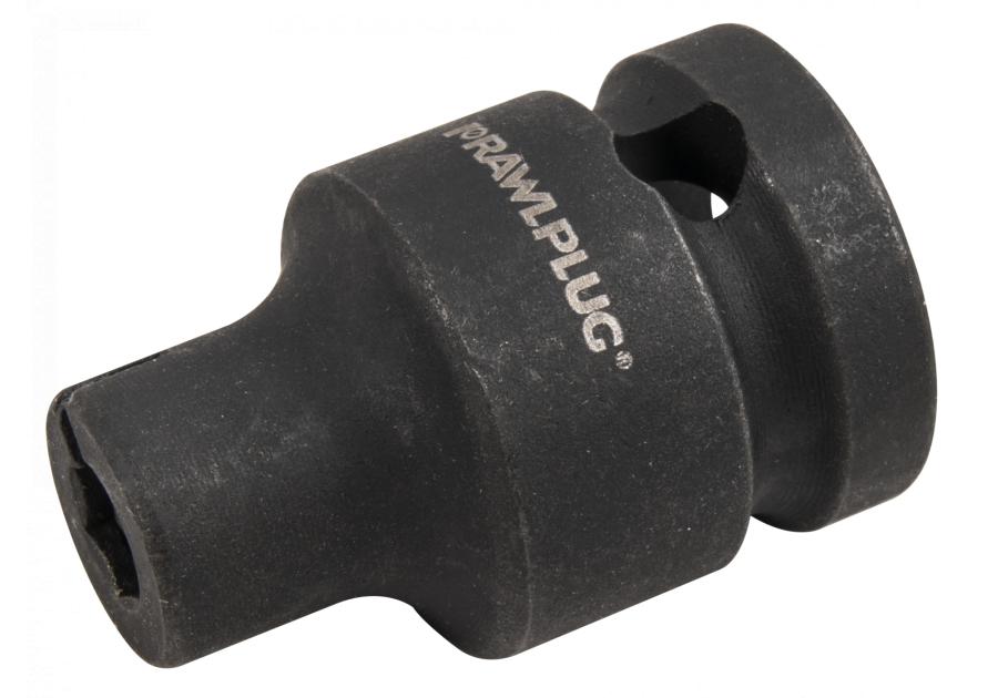 Zdjęcie: Adapter udarowy 1/2 do bitów 1/4 Cr-Mo dł. 38mm RAWLPLUG