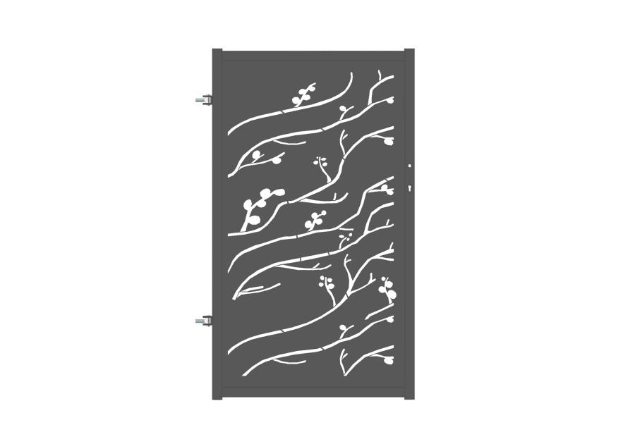 Zdjęcie: Furtka Melania 0,90 m, 1,50 m, stal ocynk+RAL7016 struktura lewa, z elektrozaczepem POLBRAM