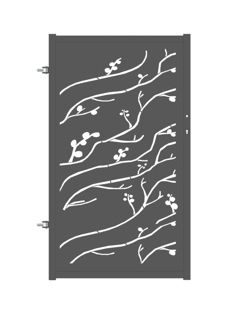 Zdjęcie: Furtka Melania 0,90 m, 1,50 m, stal ocynk+RAL7016 struktura lewa, z elektrozaczepem POLBRAM