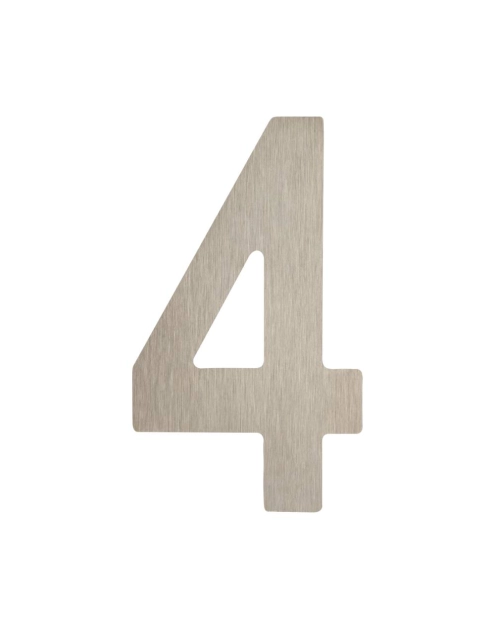 Zdjęcie: Cyfra 4 samoprzylepna 100 mm inox METRO