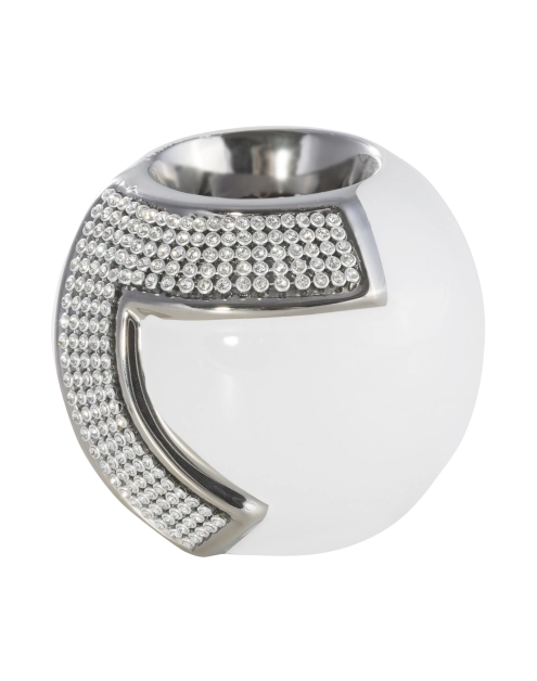 Zdjęcie: Świecznik Nelda 9x9x8 cm biało-srebrny EUROFIRANY